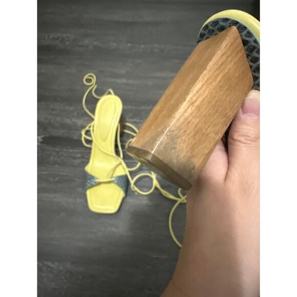 Ulla Johnson Nicolette Lace-up High Heel turquoise and yellow size EU 37 US 7 - Picture 4 of 5